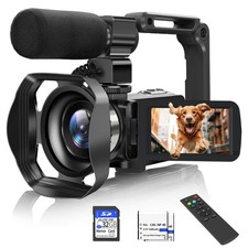 Video Camera, 8K Camcorder 48MP 15FPS UHD WiFi IR Night Vision Handheld Vlogg...