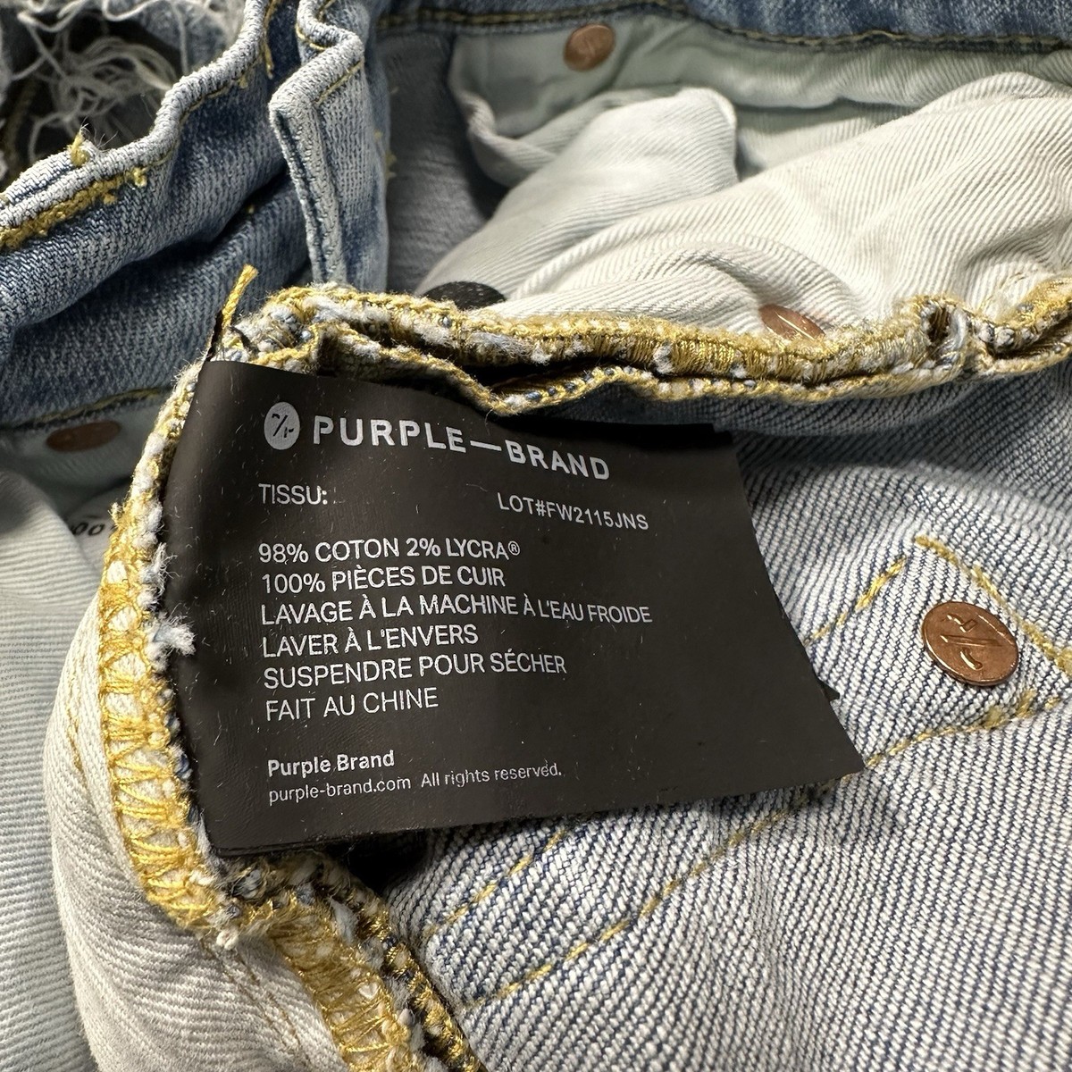 Purple Brand Jeans Mens 28x31 Blue Light Wash P002 Skinny Denim