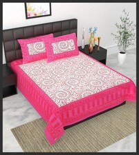 Jaipuri Traditional Double Bed Bedsheet with 2 Pillow Covers IB 148