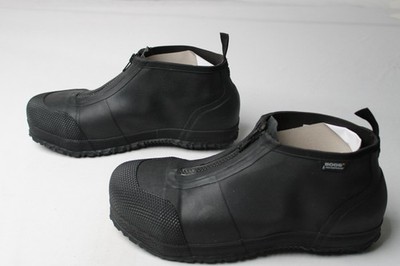 Bogs Men's Overshoe Zip-Up Comp Toe Weatherproof Work Shoes CD4 Black Size US:13