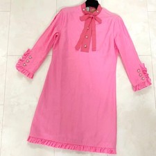 USED GUCCI RIBBON DRESS, PINK, SIZE 38 GOOD