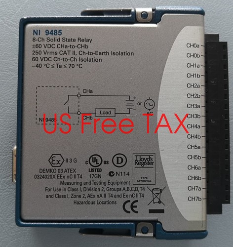 National Instruments NI 9485 cDAQ Relay Output Module, 8 Channel SSR