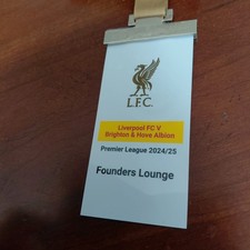 TICKET STUB/ HOSPITALITY PASS-LIVERPOOL V BRIGHTON & HOVE ALBION- 2024/25