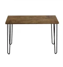 19.5in. Brown Computer Desk with Hairpin Legs