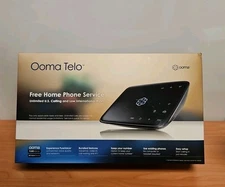 Ooma Telo Free Home Phone Service Pure Voice HD - Black - New Sealed!