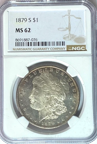 1879 S $1 Morgan Silver One Dollar MS62 San Francisco VAM 54