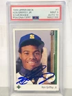 1989 Upper Deck Ken Griffey JR. #1 Star Rookie PSA 9 Auto 10