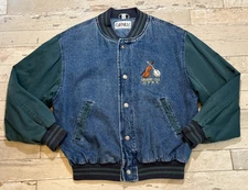 VTG Genus Grand Ole Opry Denim Jacket Men's MEDIUM Varsity Bomber RARE Opryland