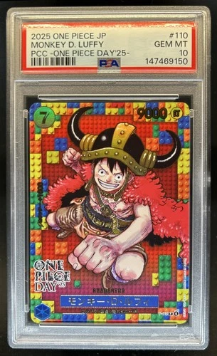 2025 One Piece (JP) PCC Day 2025 Monkey D. Luffy Promos #P-110 PSA 10 GEM MINT
