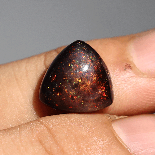 Piedra preciosa AAA billón de cabujón ópalo etíope galaxia negra natural 4,4 CTS - Imagen 10 de 12