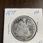 1877 Seated Liberty Half Dollar VG  Seated Liberty Half Dollar