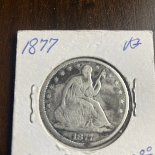 1877 Seated Liberty Half Dollar VG  Seated Liberty Half Dollar
