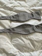 Saddlebred Men's Adjustable Self-Tie Bow Tie Gray Solid Polyester 14 1/2-15 1/2