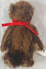 GUND 1996 MOHAIR COLLECTION Miniature Brown BEAR Movable & Jointed 3" THEO #9416