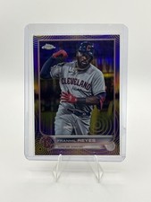2022 Topps Chrome Sonic - Franmil Reyes #97 Purple & Yellow Sonic Pulse /299