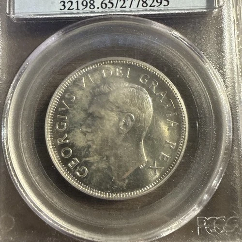 1949 Canada Fifty Cent 50C Coin - PCGS MS 65 - C14