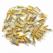 50pcs Imitation Citrine Natural Quartz Hexagonal Pointed 7 Color Reiki Pendant