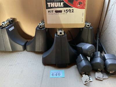 THULE 750 (now 754) F/PK (EXCELLENT CONDITION)Plus BNIB 1592 Kit VW PASSAT 09-14