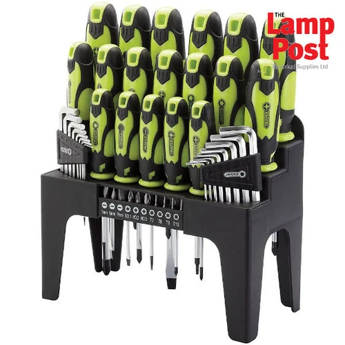 Draper 78619 44 Piece Screwdriver Set Allen/Hex Key & Bit Tool Set - Green