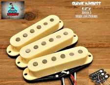 G.M. 62'z Alnico 5 Single Coil Pickup Set (Cream)