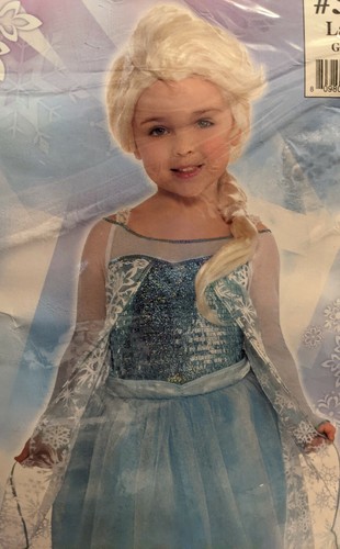 Nuovo - Disney Frozen Sparkly Premier Elsa bambino taglia M-L #358 - abito con mantello. - Foto 2 di 9