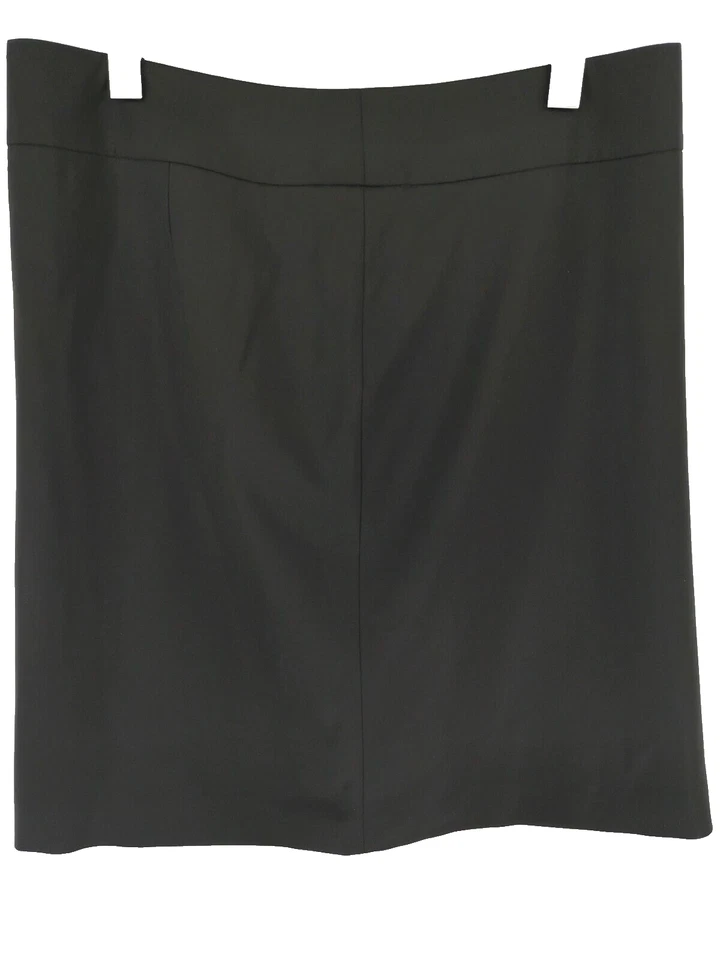 Falda para mujer Hugo Boss talla 10 negra carrera informal lana elástica forrada a lápiz