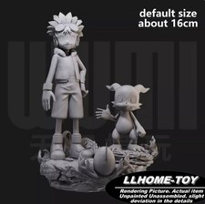 Anime Boy Dragon Monster Stand Resin 3D Print GK Figure DIY Model Unpainted