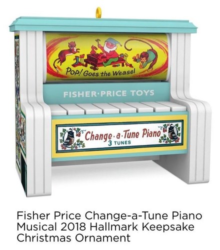 HALLMARK KEEPSAKE Fisher Price Piano NEW w/ Music Vintage Change A Tune Ornament - Picture 4 of 12