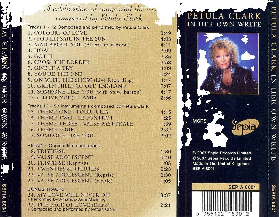 CD de música rock Petula Clark