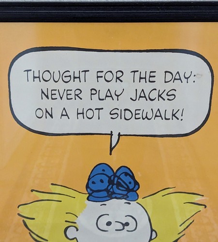 Springbok Peanuts Sally Thought For The Day Never Play Jacks On A Hot Sidewalk - Picture 2 of 4