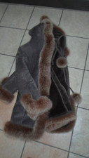 Damen Jacke Lammfell Winterjacke Echtes Lammfell Kapuze Mantel Größe XS 32 34