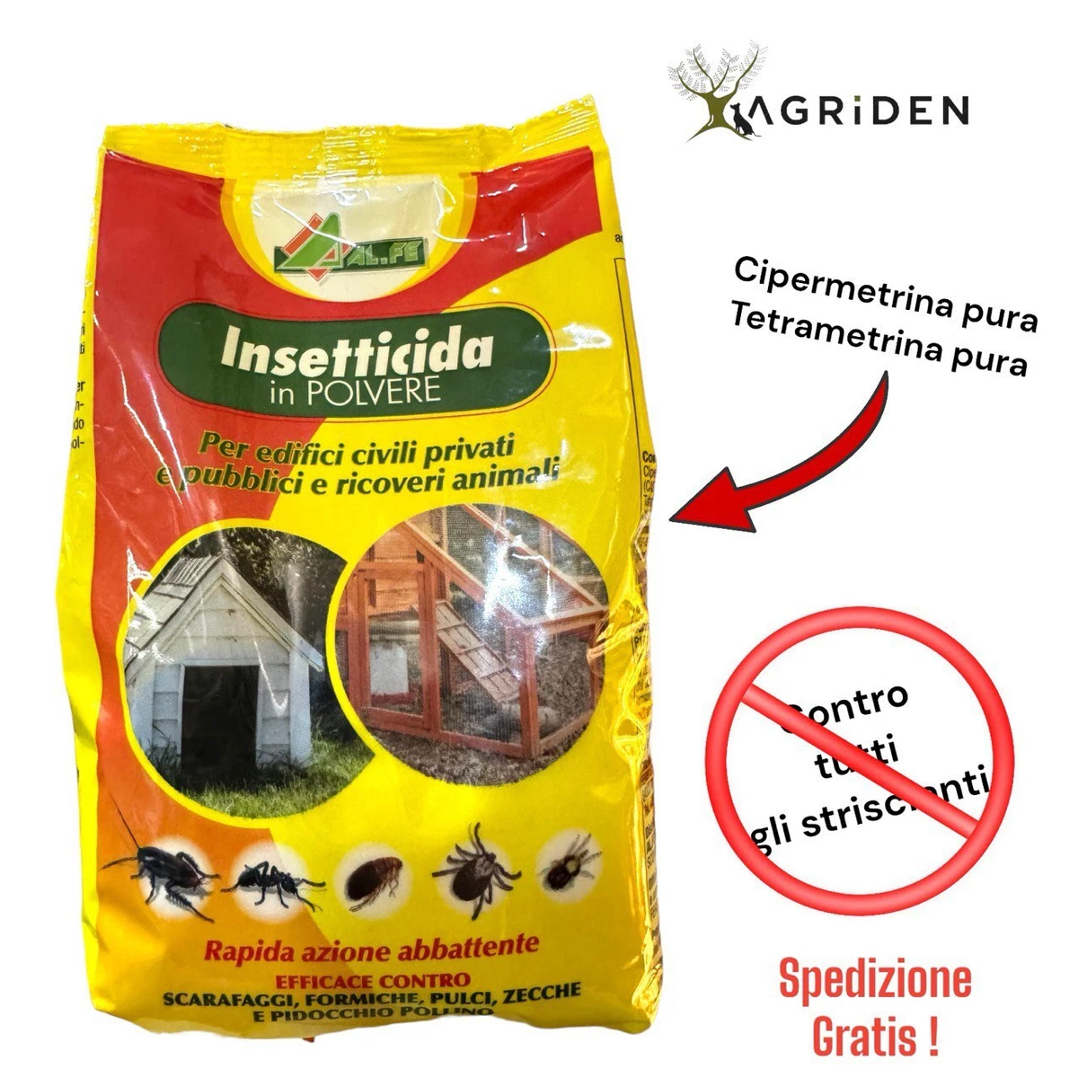 Insetticida In Polvere Romal Dust Per Pulci Zecche Pidocchi Formiche 1kg.1.35.460.gp.18767 - Foto 5