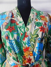 Indian Handmade Vintage Kimono Frida Print Cotton Bath Robes Maxi Night Gown