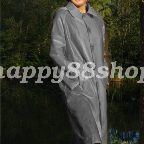 Latex 100 % Gummi langer Mantel Windbreaker Outwear neuer Stil bunt 0,4 mm S-XXL - Bild 17 von 18