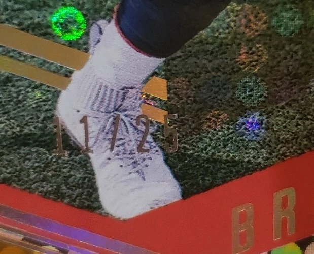 2018 Donruss Elite Bradley Chubb RC #190 Orange HOLO Rookie #'d 25/99 Broncos  - Image 3 of 3