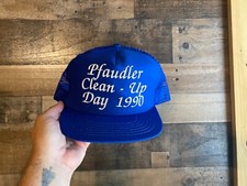 Pfaudler Clean Up Day Snapback Hat VTG 1990 Foam Front 3D Puff Print USA Made