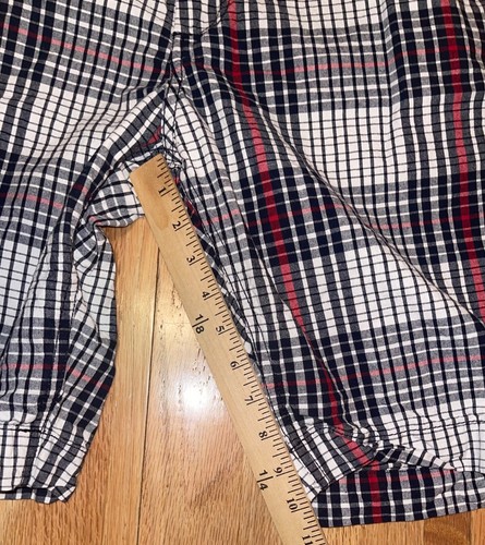American Rag Shorts with Belt Red White Blue Plaid Men’s Size 33 Slim Fit - Picture 7 of 10