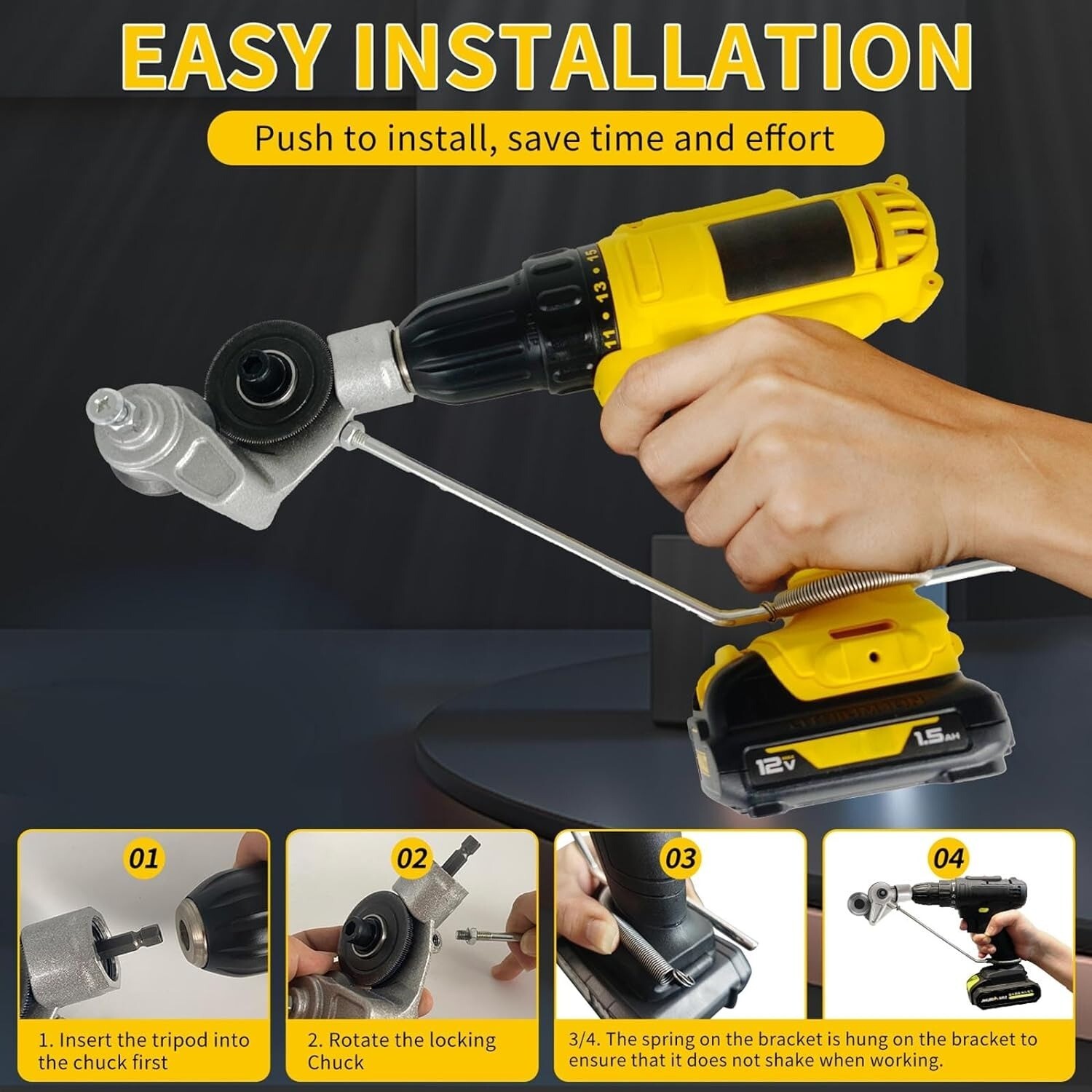 Drill Cut Pro Metal Cutting Adapter Sheet Metal Cutter Drill Attachment Electric