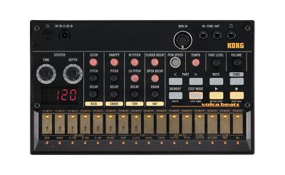 Korg, 16-Key Synthesizer (VOLCABEATS),Black
