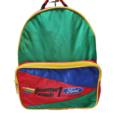 United Colors of Benetton Formula Vintage Backpack Bag Size 20.3 x 12.6 x 6.3 in