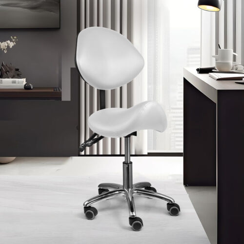 Adjustable Ergonomic Saddle Stool Hydraulic Swivel Rolling Saddle Chair