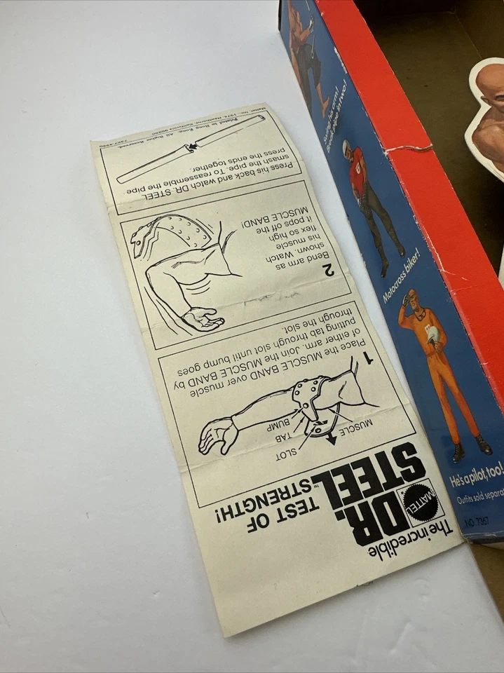 Vintage BIG JIM DR STEEL ACTION FIGURE w/Chopping Hand Mattel 1971 Hong Kong - Image 2 of 4