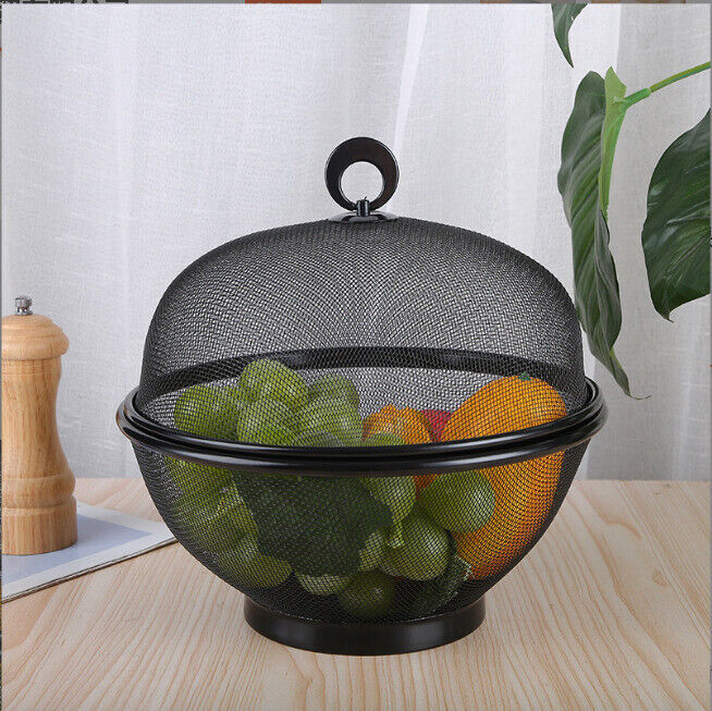 Obstschale Mit Deckel Fliegenschutz - Große Mesh Obstkorb Mit Siebfunktion