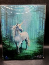 Image of Anne Stokes Canvas wall art Forest Unicorn By Anne Stokes 