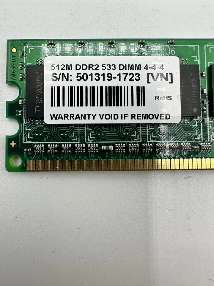 Transcend 512M DDR2 533 DIMM Memory RAM- manufacture, lifetime warranty Foto 2 de 4