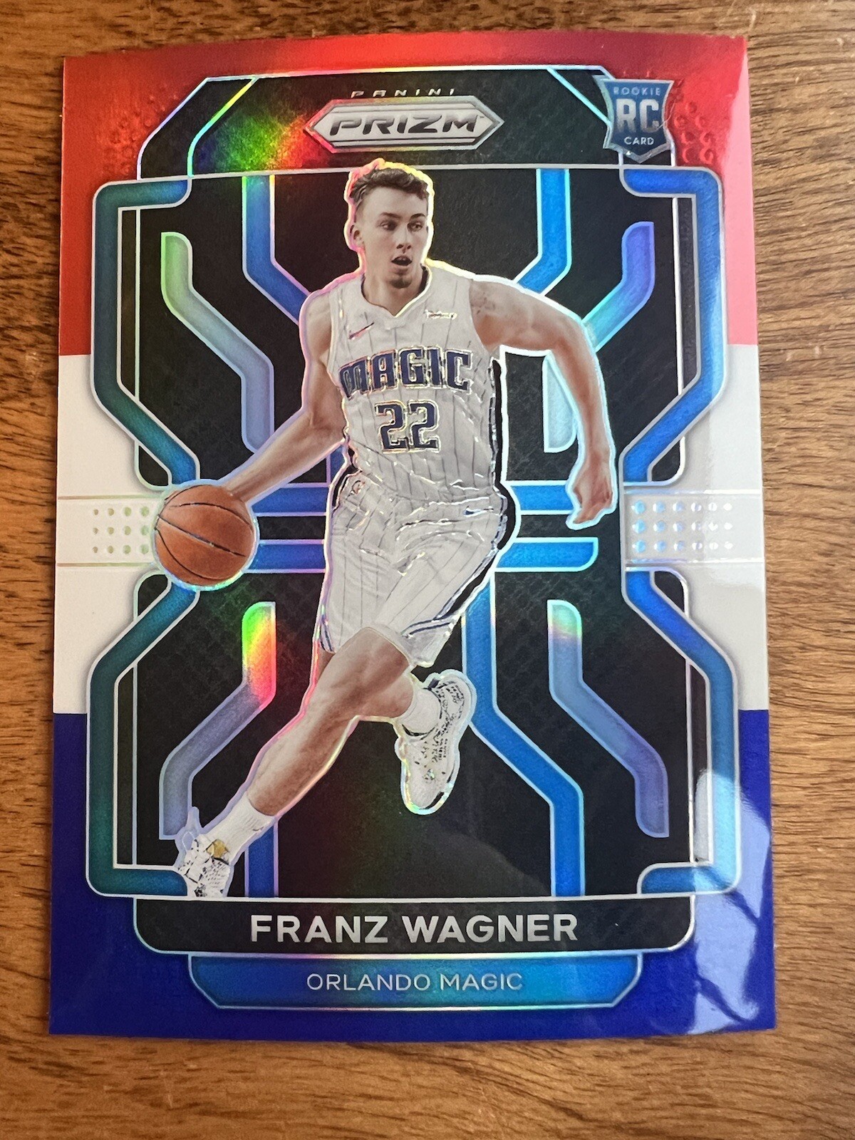 2021-22 Panini Prizm Franz Wagner Red White Blue Prizm Rookie Card RC #310 Magic