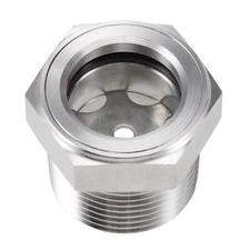 Oil Liquid Level Gauge Sight Glass 3/4 NPT Male Threaded 33mm x 27mm Fittings