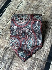 Christian Dior Monsieur Pure Silk Men's Neck Tie Paisley Abstract USA Made