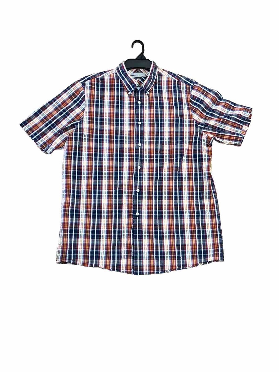 Nordstrom Button Down Men's Shirt Size XL Plaid Short Sleeve Summer Work  Casual