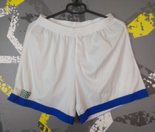 NR Vintage Football Shorts Napoli Style White Blue Polyester Mens Size 6 ig93